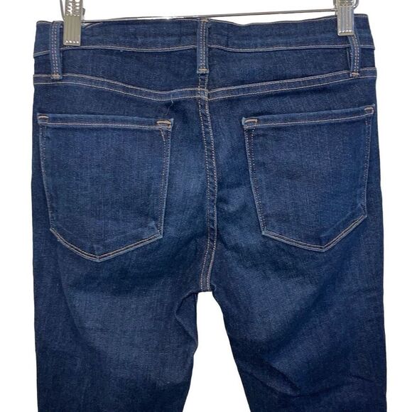Frame Denim Womens Dark Wash Stretch The Skinny Jeans Blue Size 27 - Picture 4 of 10